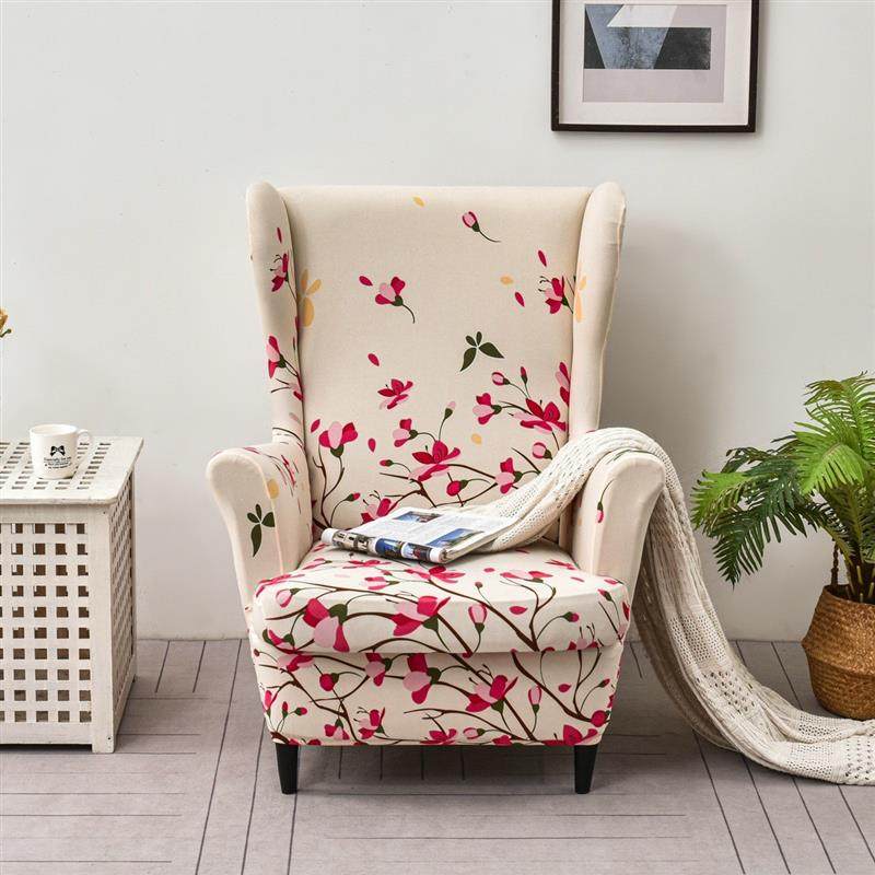 新款弹力老虎凳套椅子套沙发套全包单人翼背沙发罩美式斯佳蒙坐垫