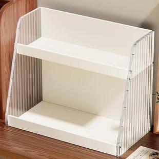 桌面置物架飘窗收纳柜双层书架写字台办公桌收纳架桌上分层置物架