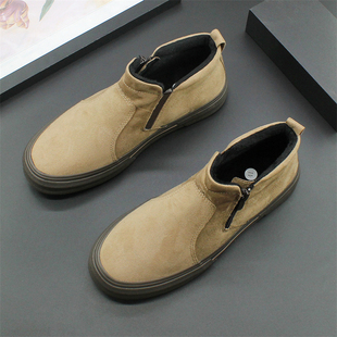 2024新款棉靴冬季休闲鞋子男士保暖鞋二棉鞋百搭潮鞋加绒高帮男鞋