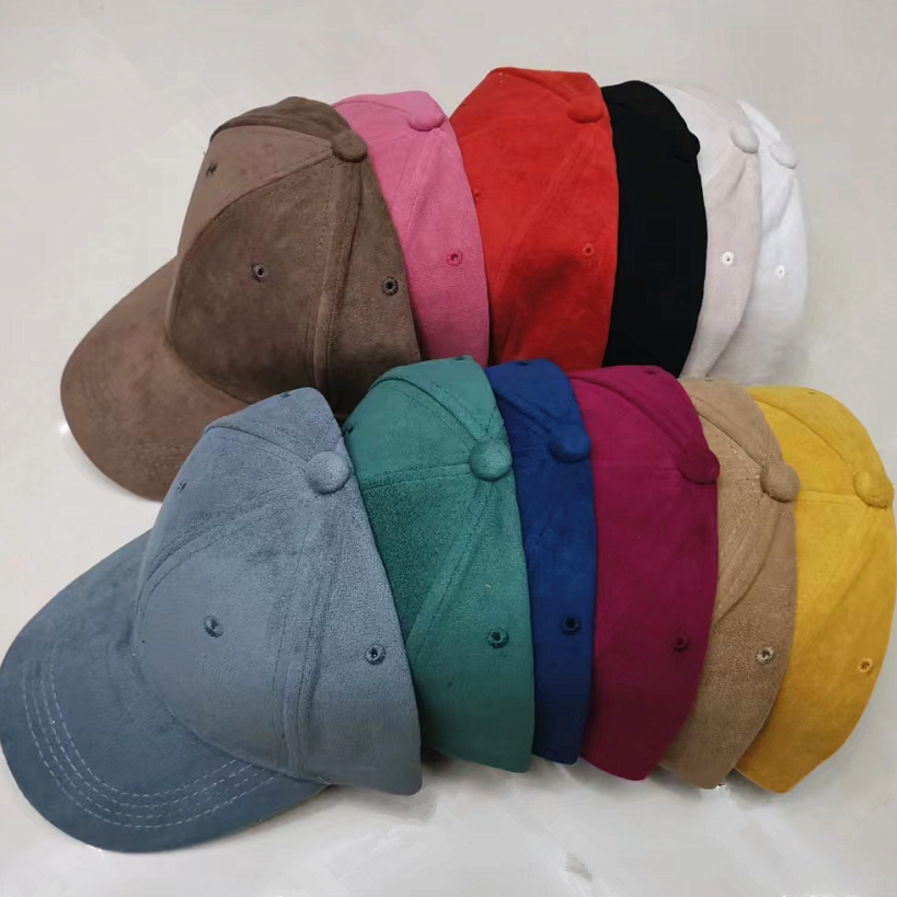 春秋季日系纯色麂皮绒棒球帽子女秋天百搭街头鸭舌帽男情侣学生帽