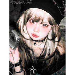 【暹罗猫】白金假发女长发渐变黑巴黎画染长直发爆顶染日常LHAL4