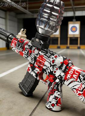 电动连发AK47玩具枪水晶男孩子M416软弹枪儿童mp5冲锋枪生日LHAL4