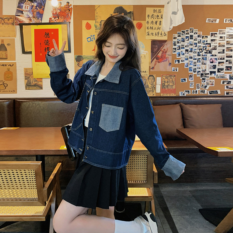 新款现货现货新品时尚牛仔宽松外套C295P125K188,女装短外套,2C295