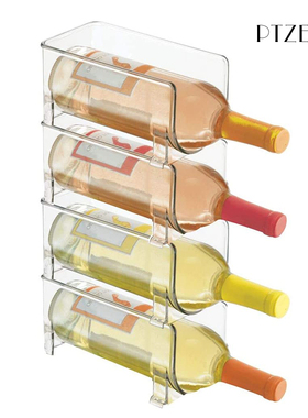 PTZER层叠式红酒架葡萄酒架冰箱收纳架展示架日式ins摆件饮料瓶格