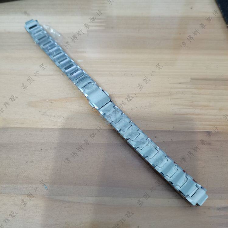 津辉表带 适用莱茵rhine钨钢手表带8048L本色女表链雷达RADO链