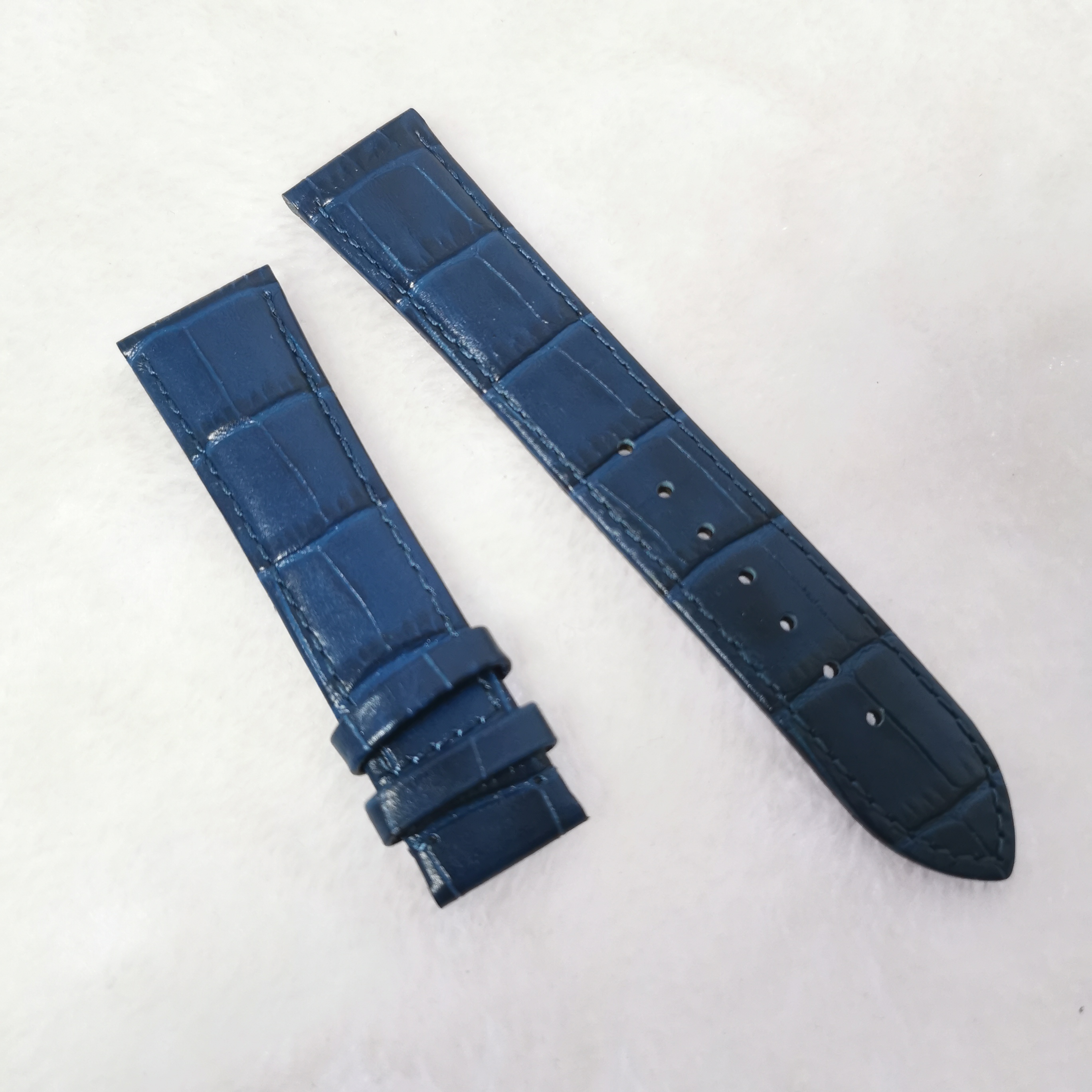 POSCER宝时捷蓝色手表带M-6605原装真皮手表带保时捷6605