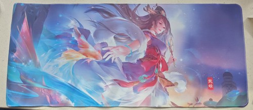 三国杀大鼠标垫桌垫牌垫锁边30x70cm洛水御水甄姬