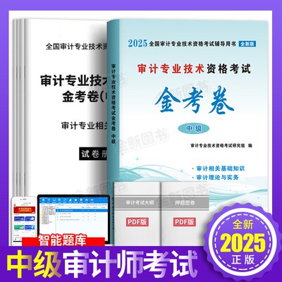 新版2025年中级审计师教材配套试卷题库习题审计理论与实务专业相关知识审计专业技术资格考试金考卷历年真题模拟试题官方2024初级