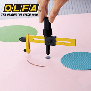 软金属裁圆刀CMP CMP 日本OLFA爱利华圆规刀 割圆器裁纸刀开孔器切圆器裁圆刀裁纸刀割布