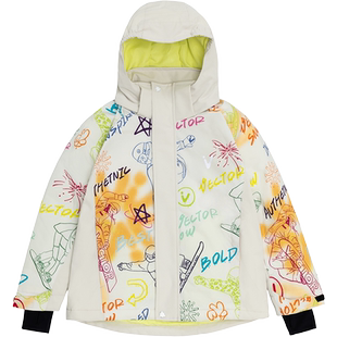 VECTOR玩可拓儿童滑雪服套装加厚防水男女童滑雪背带裤滑雪衣童装