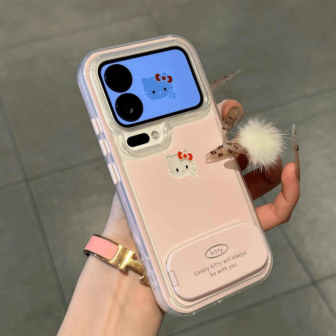 粉色猫咪支架适用苹果17/16手机壳华为vivoppo小米15/14保护壳透明可爱防摔卡通华为pura70小米17,3C数码配件,手机保护套/壳,淘宝优惠券,粉丝福利购,淘宝优惠卷