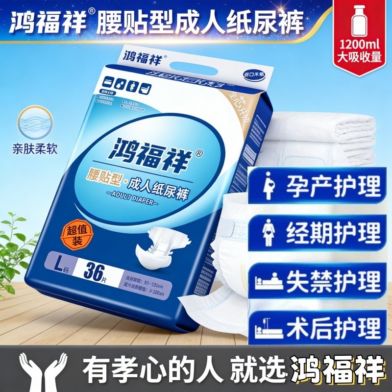 卧床老人防漏纸尿裤加厚鸿福祥成人尿不湿男女通用夜用安睡护理,孕妇装/孕产妇用品/营养,看护垫/一次性床垫,淘宝优惠券,粉丝福利购,淘宝优惠卷