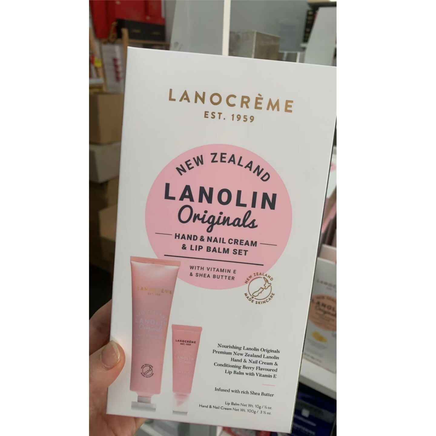 原装进口lanocream兰侬手霜+乳木果油VE唇膏代购不做功效宣称