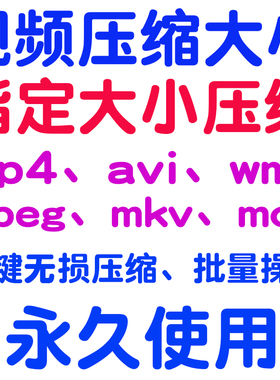 mp4/avi/wmv/mpeg/mkv/mov视频压缩调整修改内存大小无损批量软件