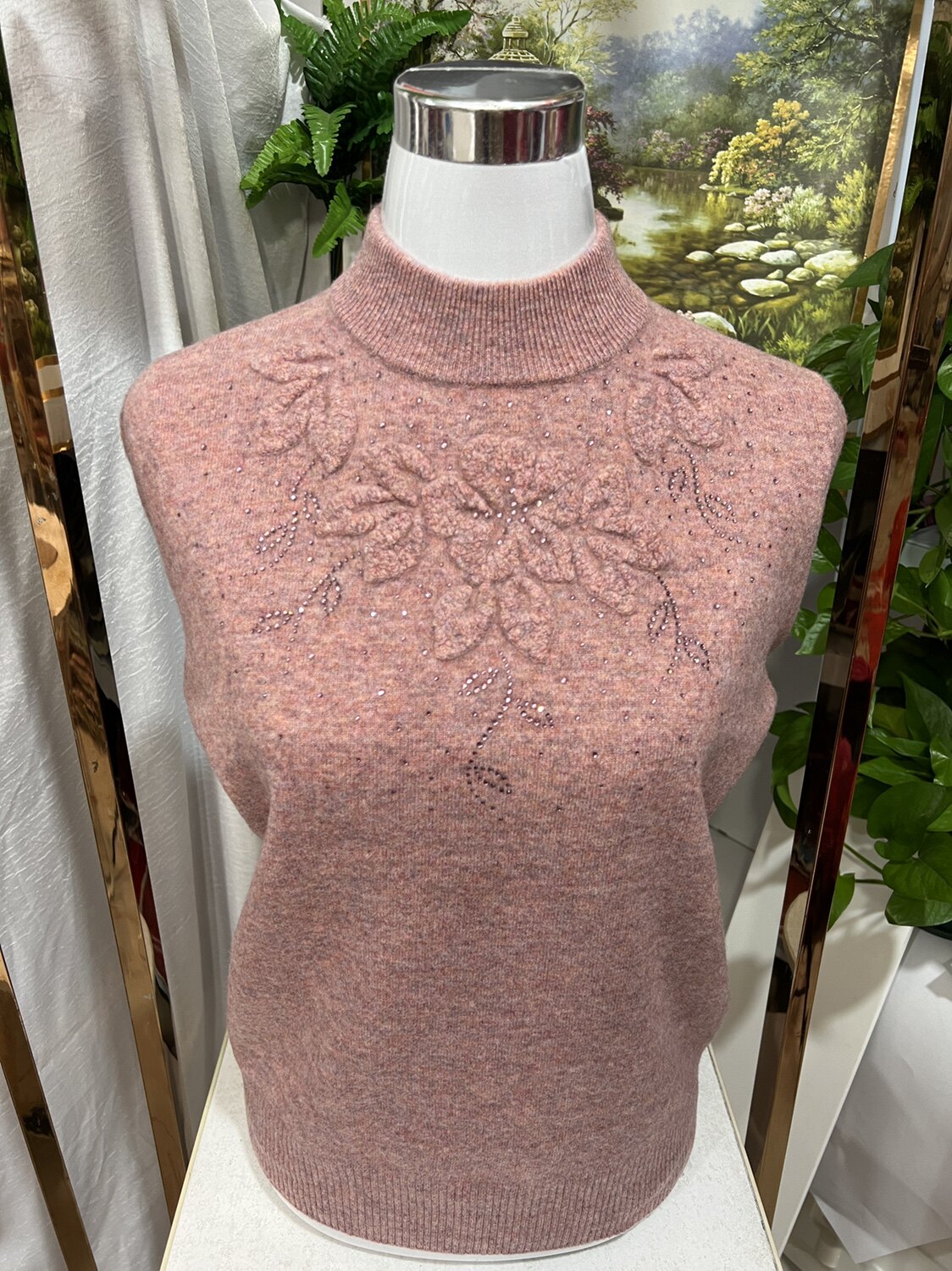 专柜款毛衣女半高领提花显瘦百搭打底羊毛衫秋冬新款中年纯毛衫