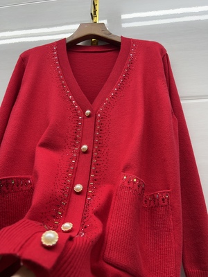 针织开衫洋气中老年针织