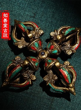 纯铜彩绘法器尼泊尔密宗法器