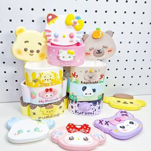 三丽鸥收纳盒香薰石膏娃娃白胚DIY涂鸦儿童涂色创意手工摆件批发