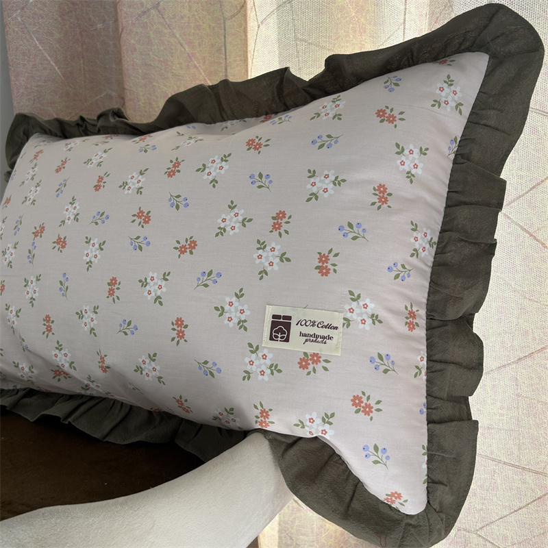 水洗纯棉枕头套一对装