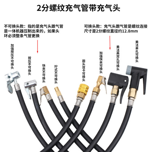 胎压表专用打气管2分外螺纹充气