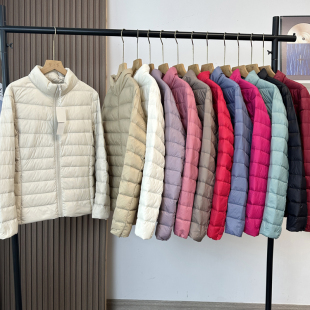 卖爆了经典~福利!轻薄立领羽绒服女短款冬季时尚白鸭绒内胆外套