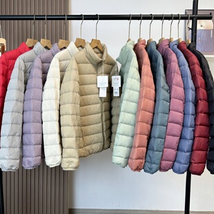 苾买~经典90白鸭绒！轻型立领排骨羽绒服女冬时尚加厚内胆短外套