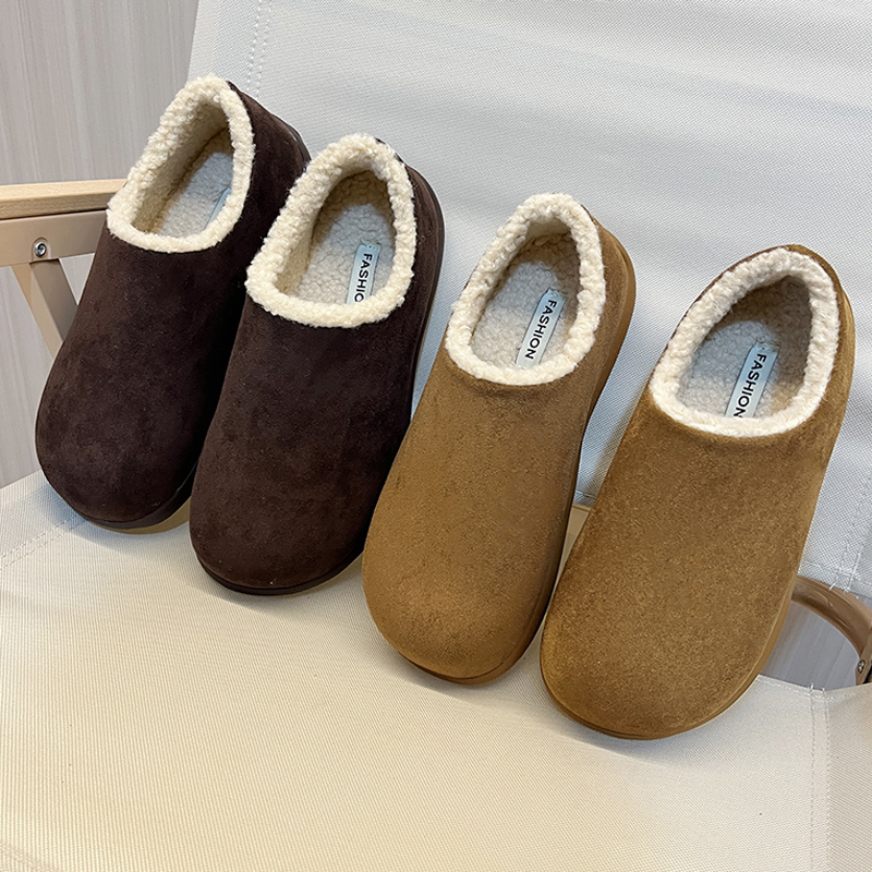 小土豆包头鞋皮毛一体保暖棉鞋