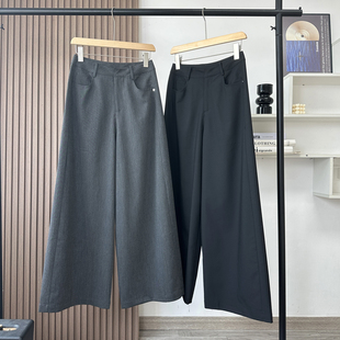女秋季 神裤 新款 休闲裤 自留强推 宽松垂感阔腿裤 醋酸莫代尔棉西装