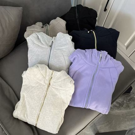 特价 纯尾奢正 加绒显瘦连帽收腰运动瑜伽休闲卫衣外套秋冬新