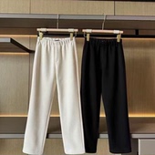 通勤职场 真丝羊毛加绒锥形小脚西裤 神裤 女 25冬