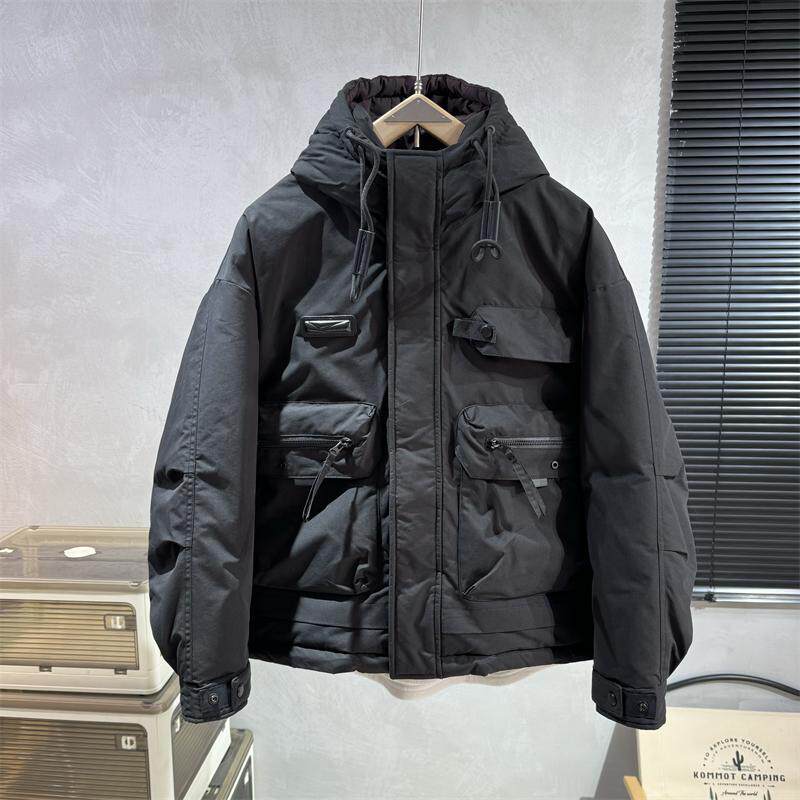 机能风多口袋工装保暖羽绒服