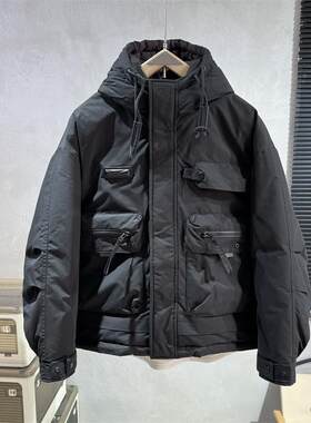 机能风多口袋工装保暖羽绒服