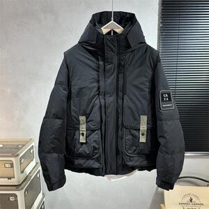 2024冬季90鸭绒两件套男潮流百搭加厚保暖上衣时尚帅气羽绒服外套