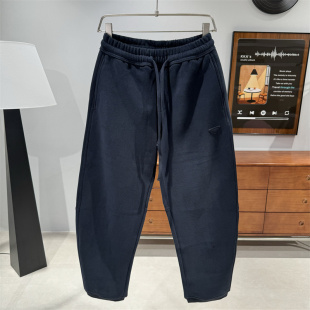 长裤 秋冬加绒加厚休闲裤 帅气百搭运动卫裤 时尚 子 男宽松直筒阔腿裤