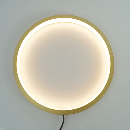 LED佛龛背景环形金色免打孔安装灯圈圆形可调光佛光圈灯DIY配件