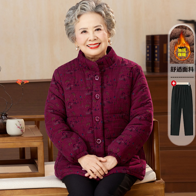 中老年女冬季加厚保暖棉服