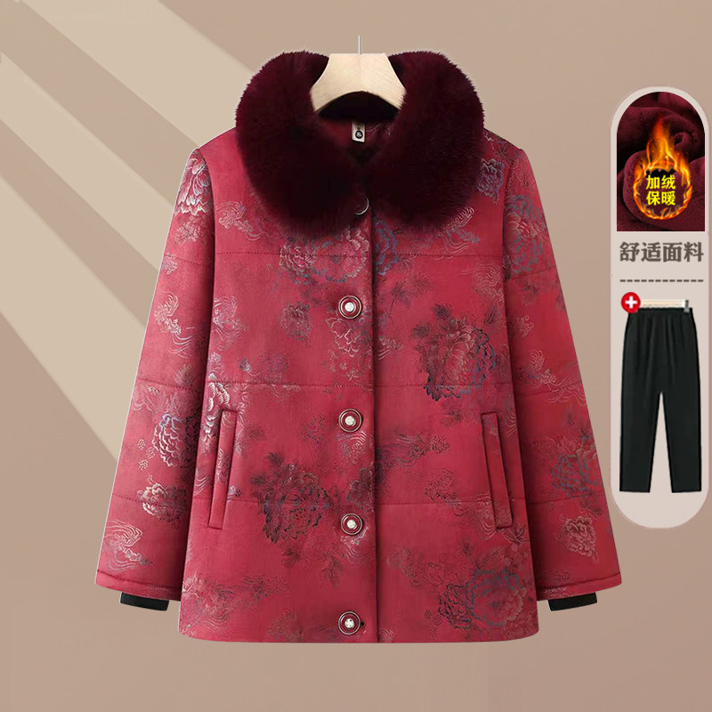2026新款中老年加绒保暖棉服