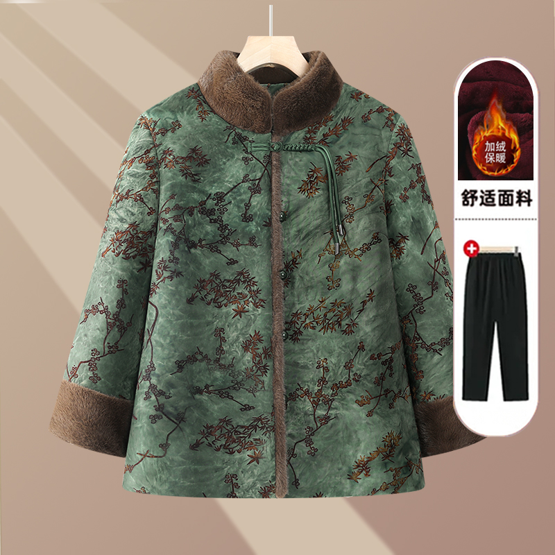 奶奶冬装棉服外套女中老年人