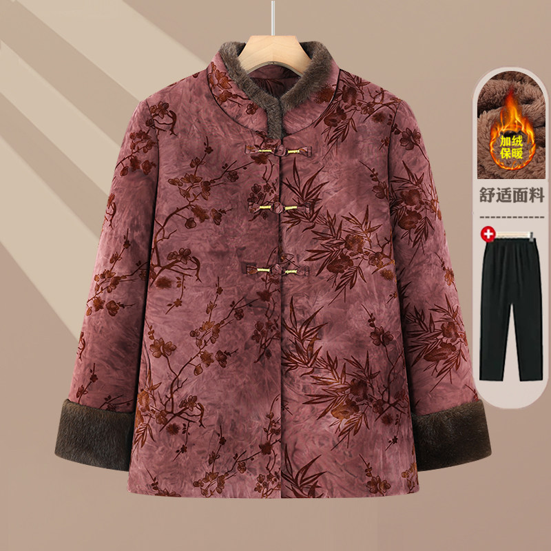 新中式棉服女加绒加厚保暖冬装