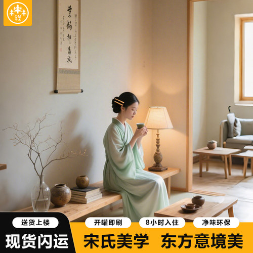 舍下宋氏美学风墙面乳胶漆背景墙