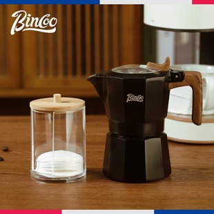 咖啡滤纸收纳盒防尘滤纸架咖啡机手柄圆形粉碗滤纸通用