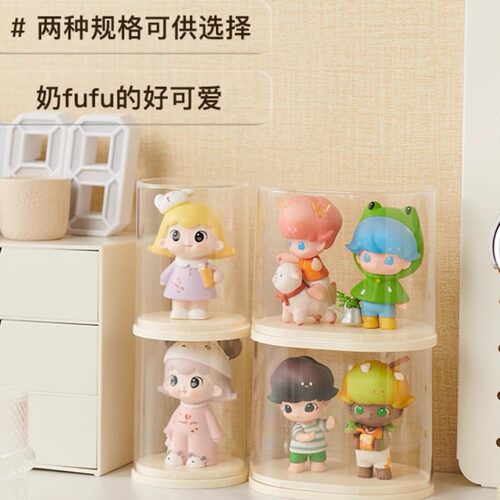 盲盒展示架透明防尘亚克力泡泡玛特展示盒收纳手办娃娃公仔