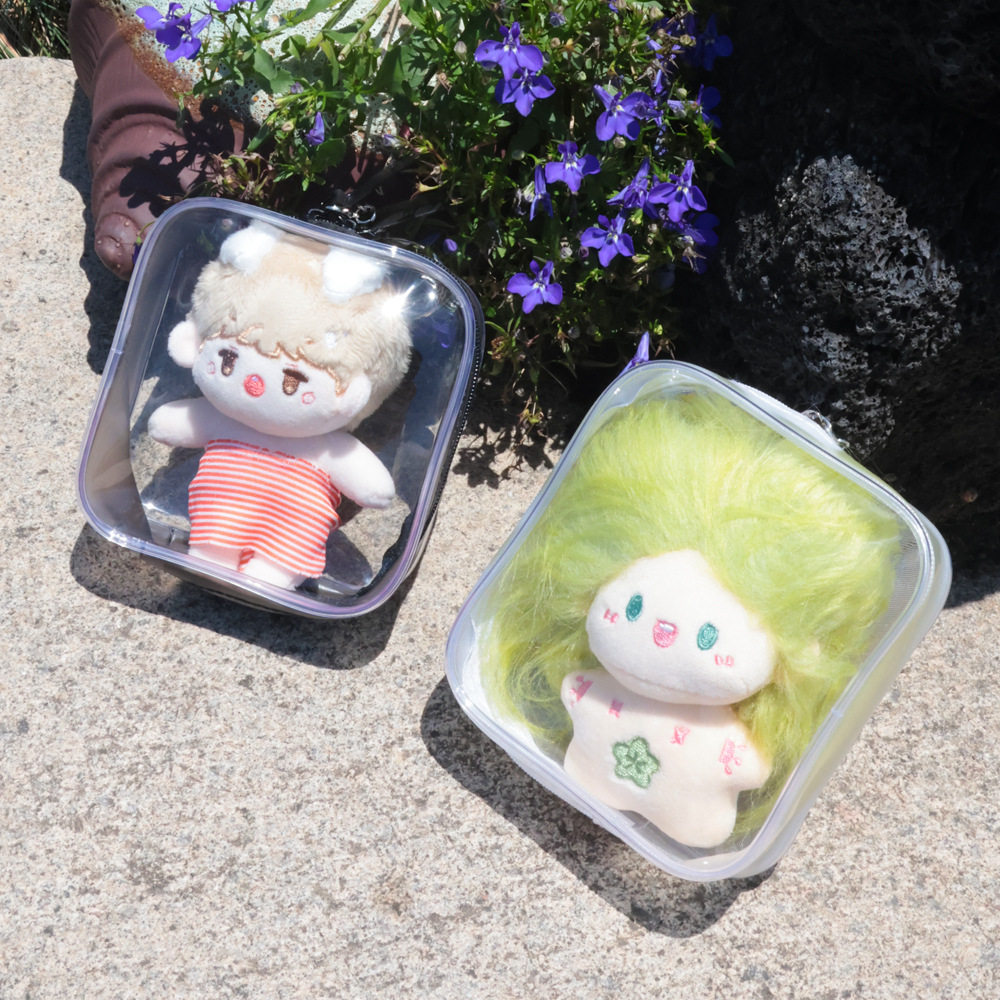 现货直发10CM高透棉花娃娃痛包溜娃包透明化妆 收纳袋盲盒展示包,收纳整理,吸尘器收纳架/盒/袋,淘宝优惠券,粉丝福利购,淘宝优惠卷