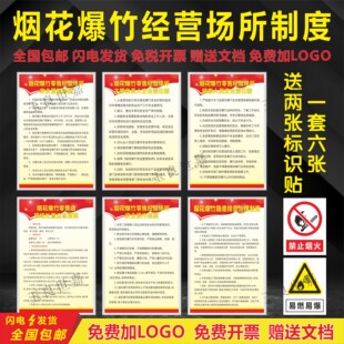 烟花爆竹零售经营场所制度安全管理责任制隐患排查治理制度可定制