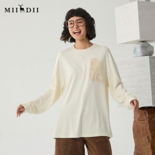 谜底中长款 女绣花上衣244MT1638 T恤长袖