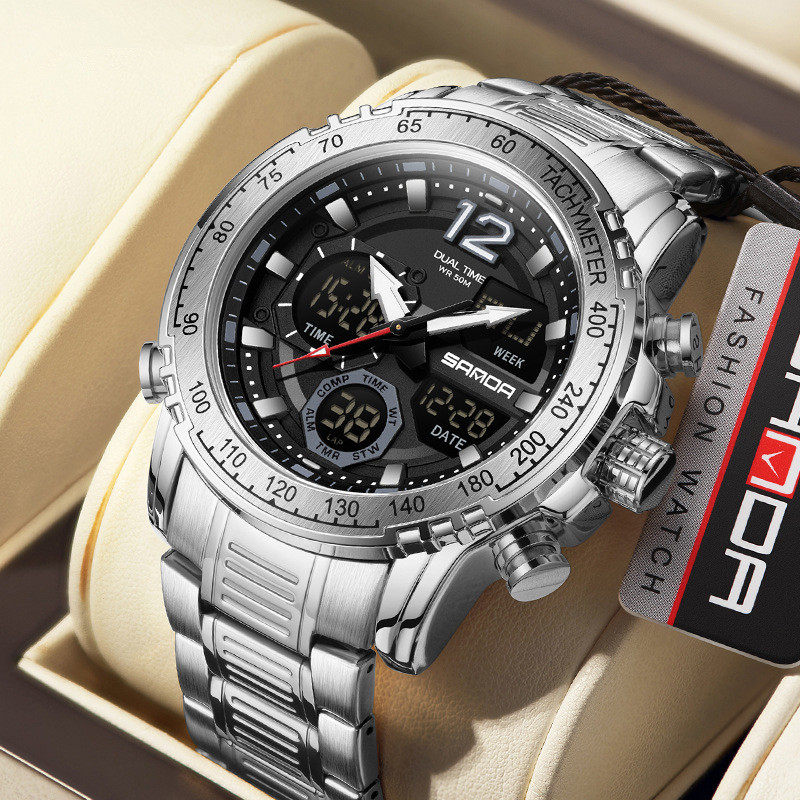 钢铁概念之芯黑武士金刚狼初中高中学生男款防水夜光电子入伍手表