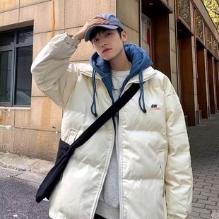 港风棉衣男款潮牌ins冬新款大码潮流冬装面包服潮流上衣外套