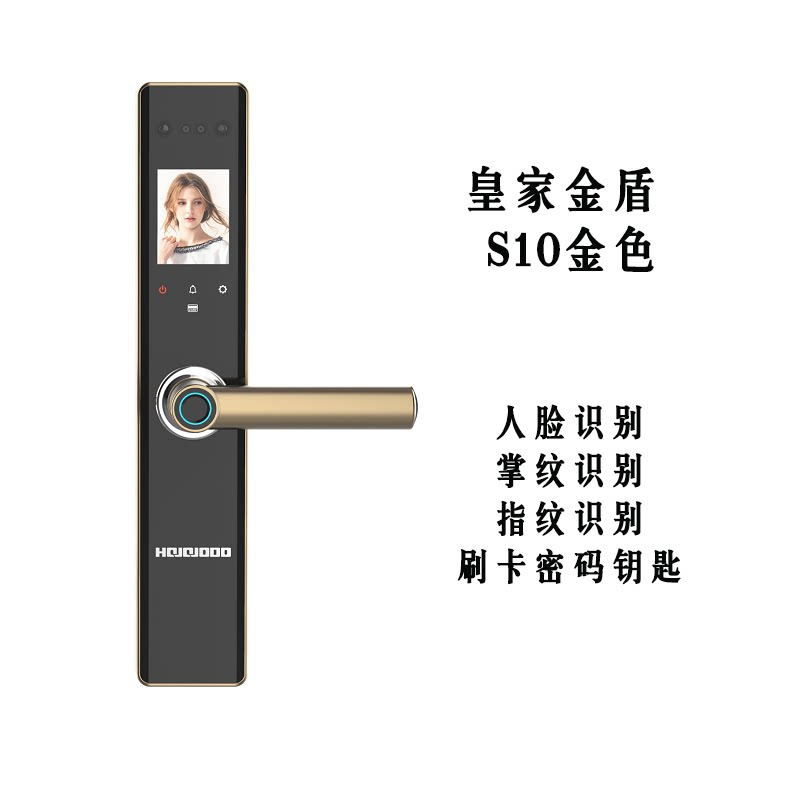 皇家金盾智能锁入户防盗门人脸识别指纹解锁远程开锁磁卡锁
