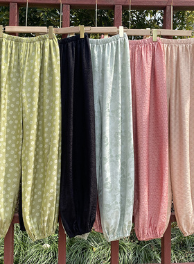 唐风春夏汉服提花灯笼裤男女舒适透气 可家居外穿垂顺 束脚长裤