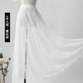 汉服防透里衬裙全蕾丝内搭半身裙大摆打底裙内衬裙